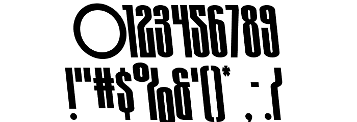 Turb0lence Semi-Leftalic Font OTHER CHARS