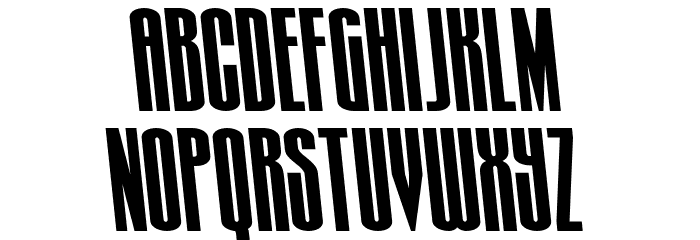 Turb0lence Semi-Leftalic Font LOWERCASE
