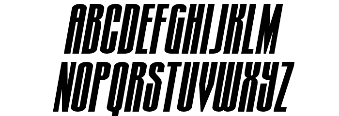 Turb0lence Spaced Italic Font LOWERCASE