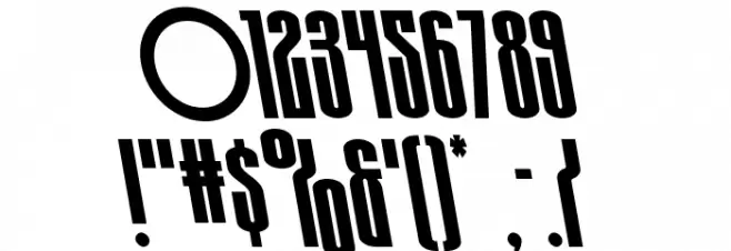 Turb0lence Spaced Leftalic Font OTHER CHARS