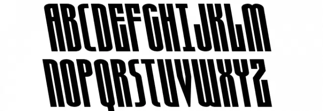 Turb0lence Spaced Leftalic Schriftart Groß