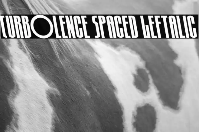 Turb0lence Spaced Leftalic Font examples