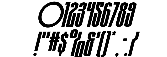 Turb0lence Super-Italic Font OTHER CHARS