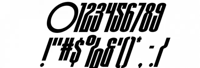 Turb0lence Ultra-Italic Font OTHER CHARS