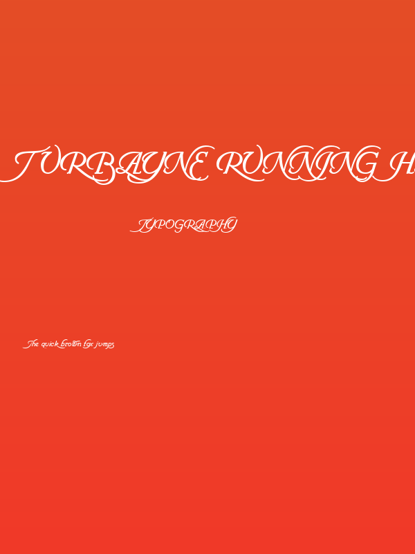 Turbayne Running Hand Poster