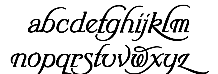 Turbayne Running Hand Font LOWERCASE