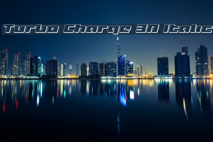 Turbo Charge 3D Italic Font examples