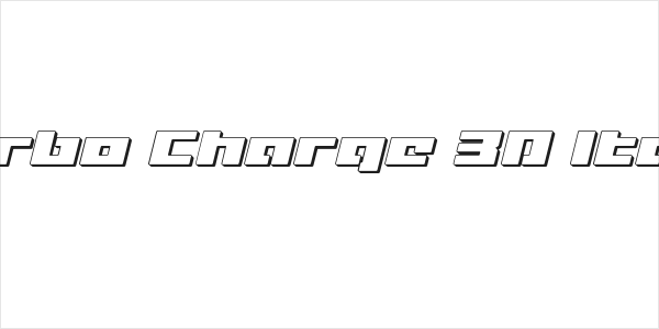 Turbo Charge 3D Italic Logo