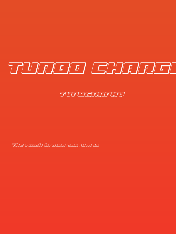 Turbo Charge 3D Italic Poster