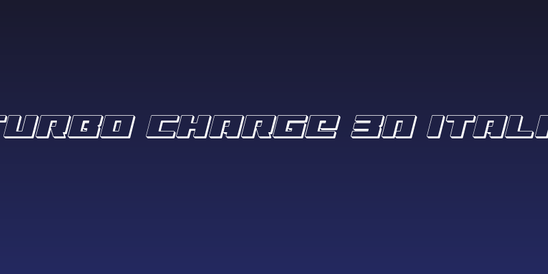 Turbo Charge 3D Italic Social Header