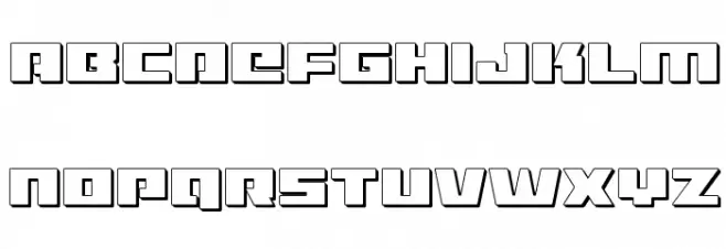 Turbo Charge 3D Schriftart Groß