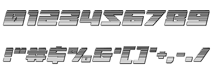 Turbo Charge Chrome Italic Font OTHER CHARS