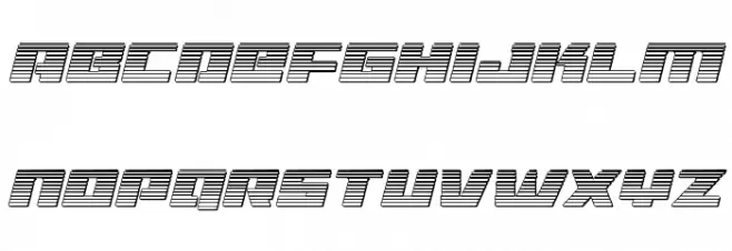 Turbo Charge Chrome Italic Шрифта ВЕРХНИЙ