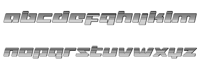 Turbo Charge Chrome Italic Font LOWERCASE