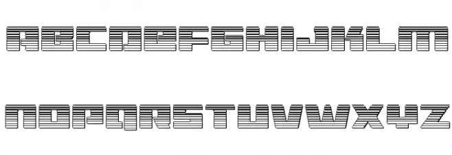 Turbo Charge Chromet Schriftart Groß