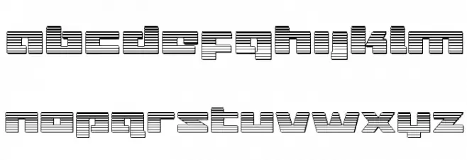 Turbo Charge Chromet Schriftart Kleinbuchstaben