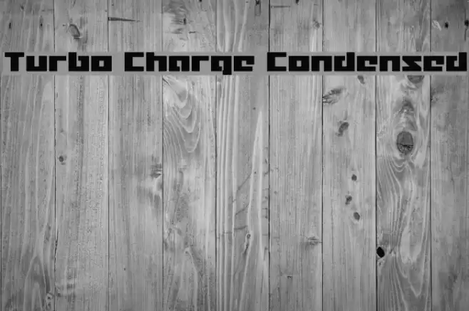 Turbo Charge Condensed Font examples