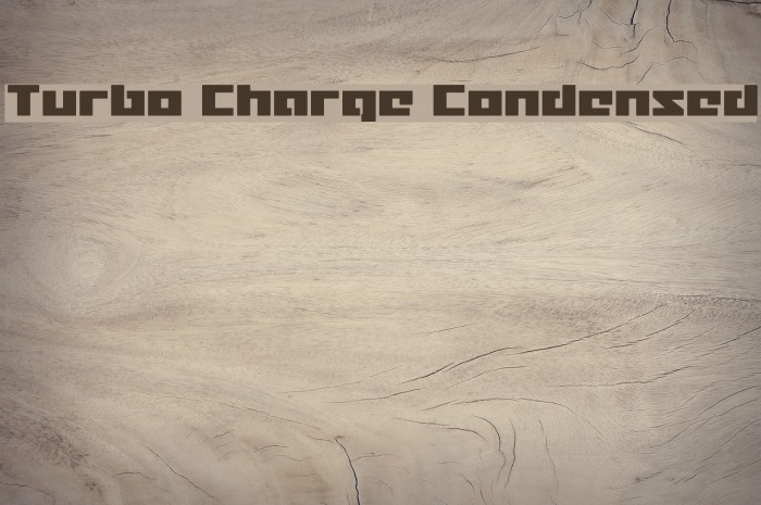 Turbo Charge Condensed Font examples