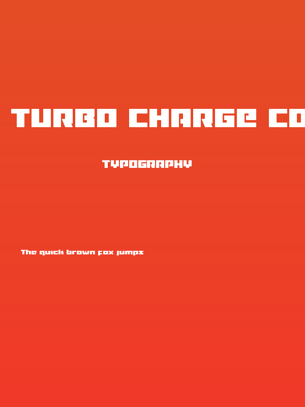 Turbo Charge Condensed Poster