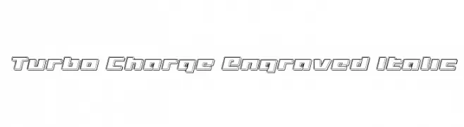 Turbo Charge Engraved Italic  नि: शुल्क फ़ॉन्ट्स डाउनलोड