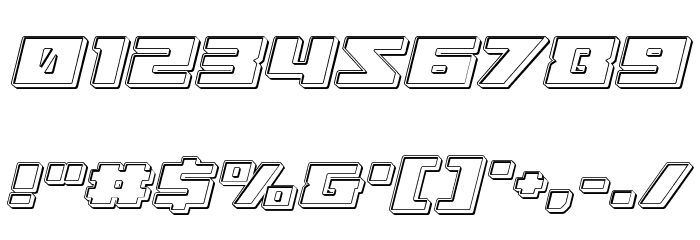 Turbo Charge Engraved Italic Font OTHER CHARS