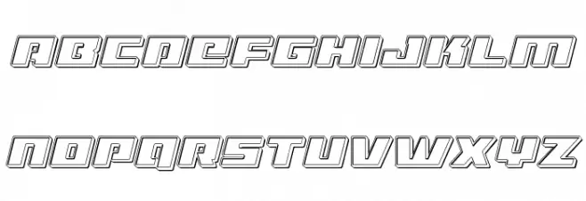 Turbo Charge Engraved Italic 字体 大写
