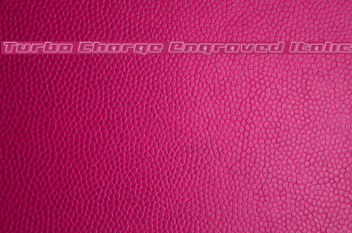 Turbo Charge Engraved Italic Font examples