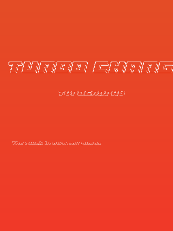 Turbo Charge Engraved Italic Poster