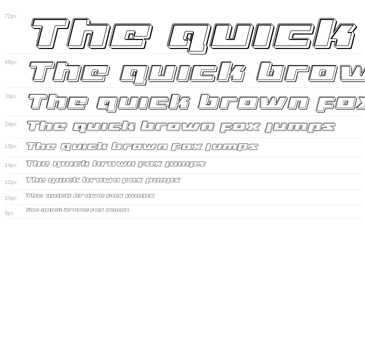 Turbo Charge Engraved Italic Waterfall