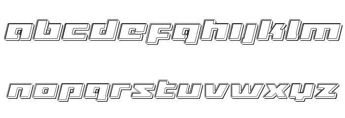 Turbo Charge Engraved Italic Font LOWERCASE