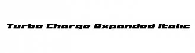 Turbo Charge Expanded Italic  नि: शुल्क फ़ॉन्ट्स डाउनलोड