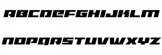 Turbo Charge Expanded Italic फ़ॉन्ट अपरकेस