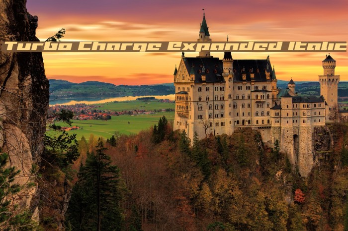 Turbo Charge Expanded Italic Font examples