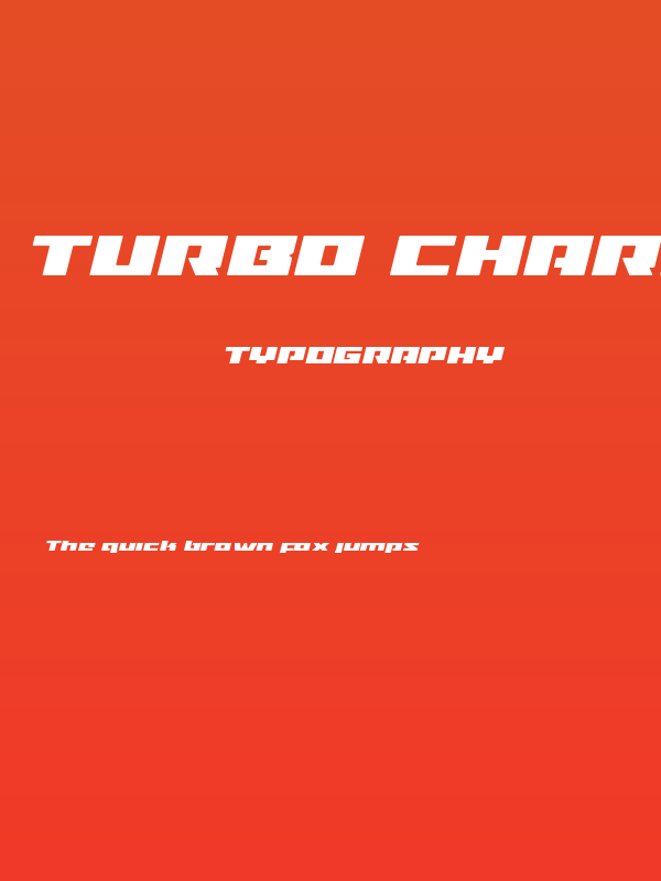 Turbo Charge Expanded Italic Poster