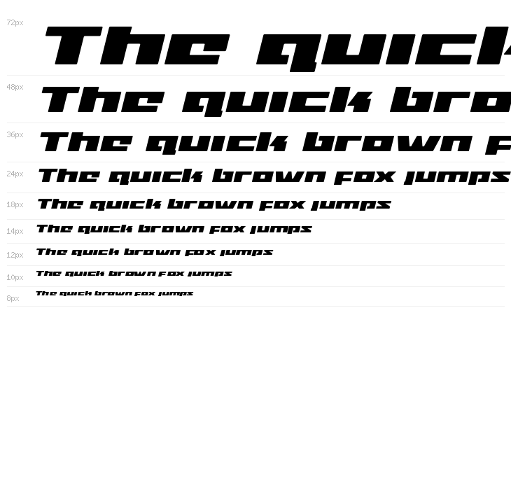 Turbo Charge Expanded Italic Waterfall