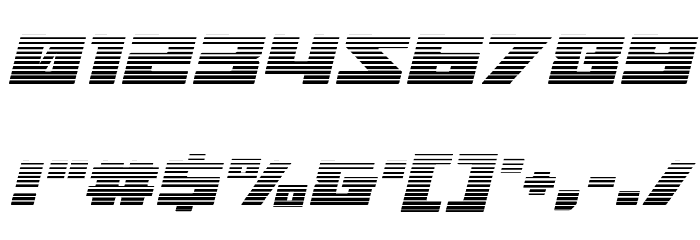 Turbo Charge Gradient Italic Font OTHER CHARS
