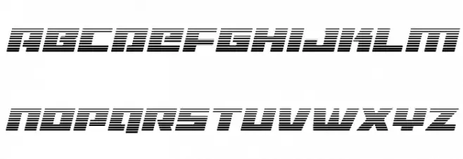 Turbo Charge Gradient Italic फ़ॉन्ट अपरकेस