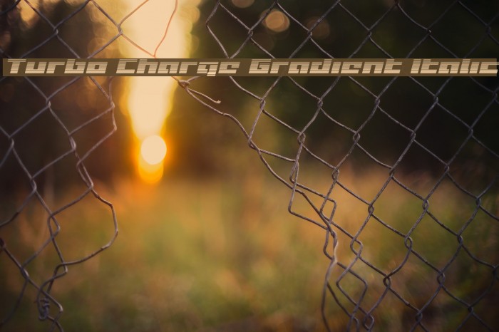 Turbo Charge Gradient Italic Font examples
