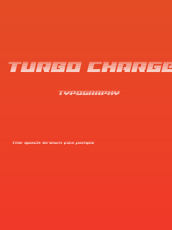 Turbo Charge Gradient Italic Poster