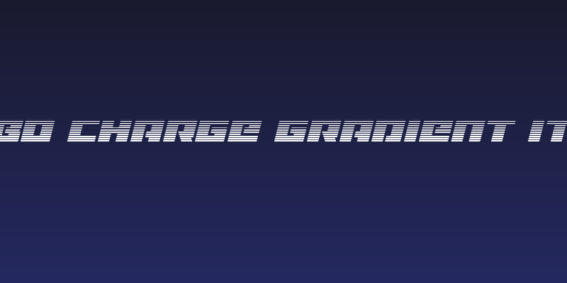Turbo Charge Gradient Italic Social Header