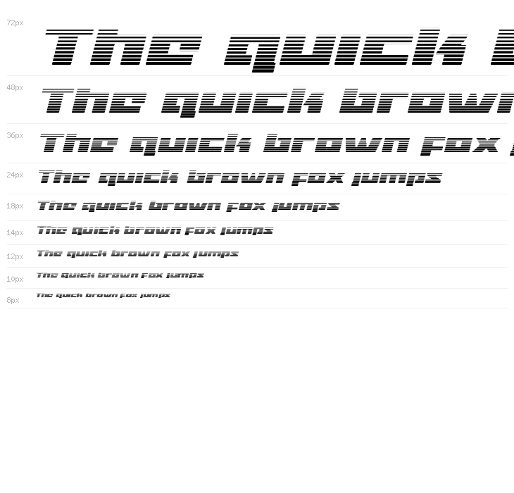 Turbo Charge Gradient Italic Waterfall