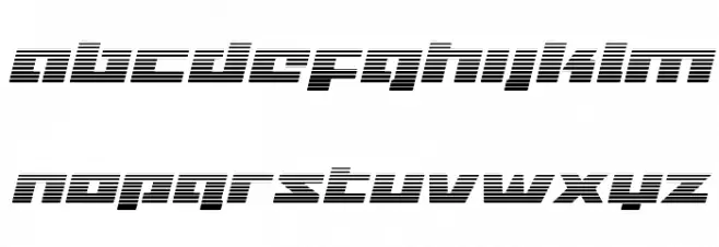 Turbo Charge Gradient Italic Font LOWERCASE