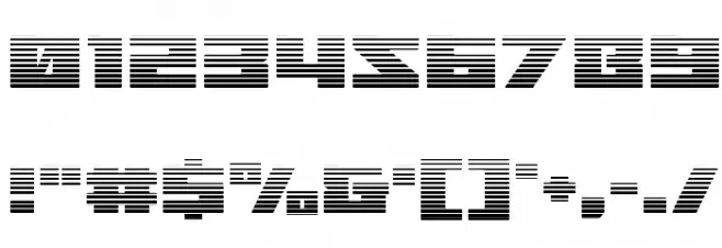 Turbo Charge Gradient Schriftart Anderer Schreiben