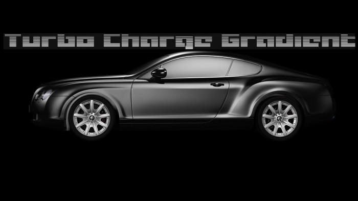 Turbo Charge Gradient Font examples