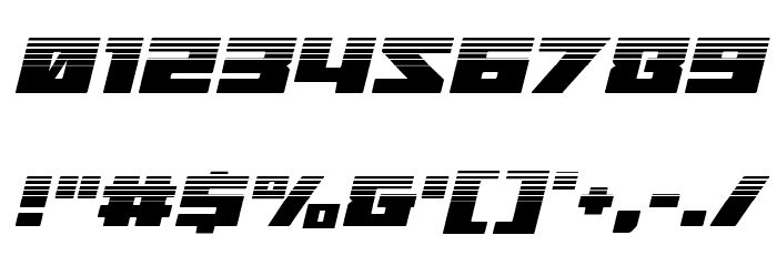 Turbo Charge Halftone Italic Font OTHER CHARS