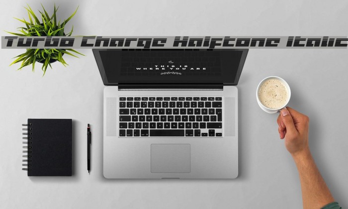 Turbo Charge Halftone Italic Font examples