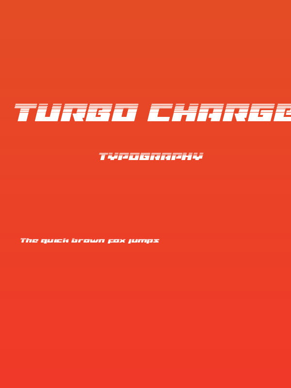 Turbo Charge Halftone Italic Poster