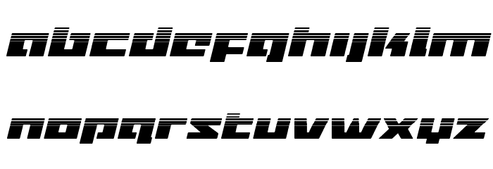 Turbo Charge Halftone Italic Font LOWERCASE