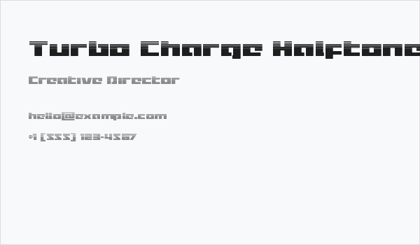 Turbo Charge Halftone Business Card