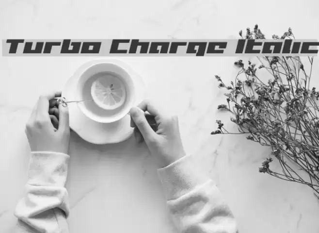 Turbo Charge Italic Font examples